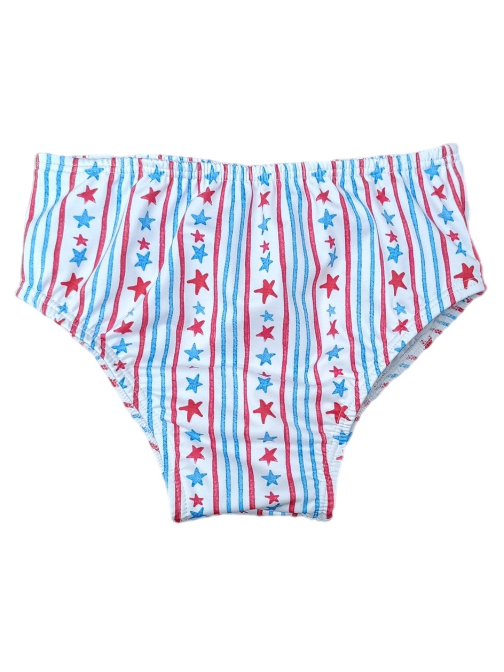PRE-ORDER Sammy Swim Diaper Cover - Patriotic Stars & Stripes