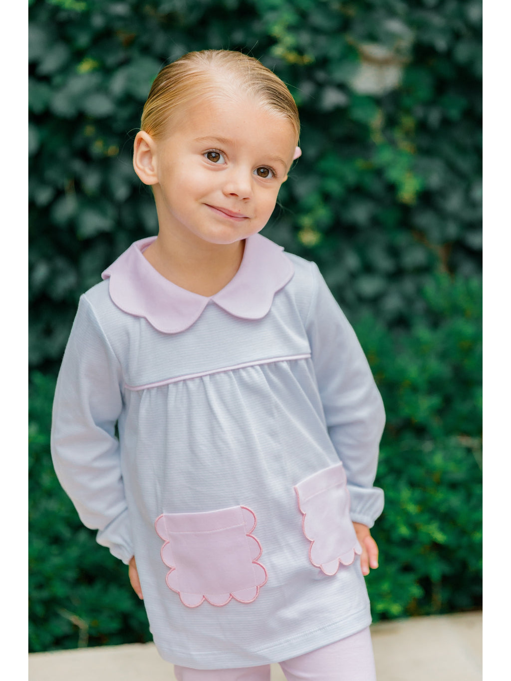 PRE-ORDER LS Scallop Pocket Tunic Set
