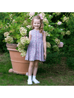 Scalloped Floral Button-Front Dress