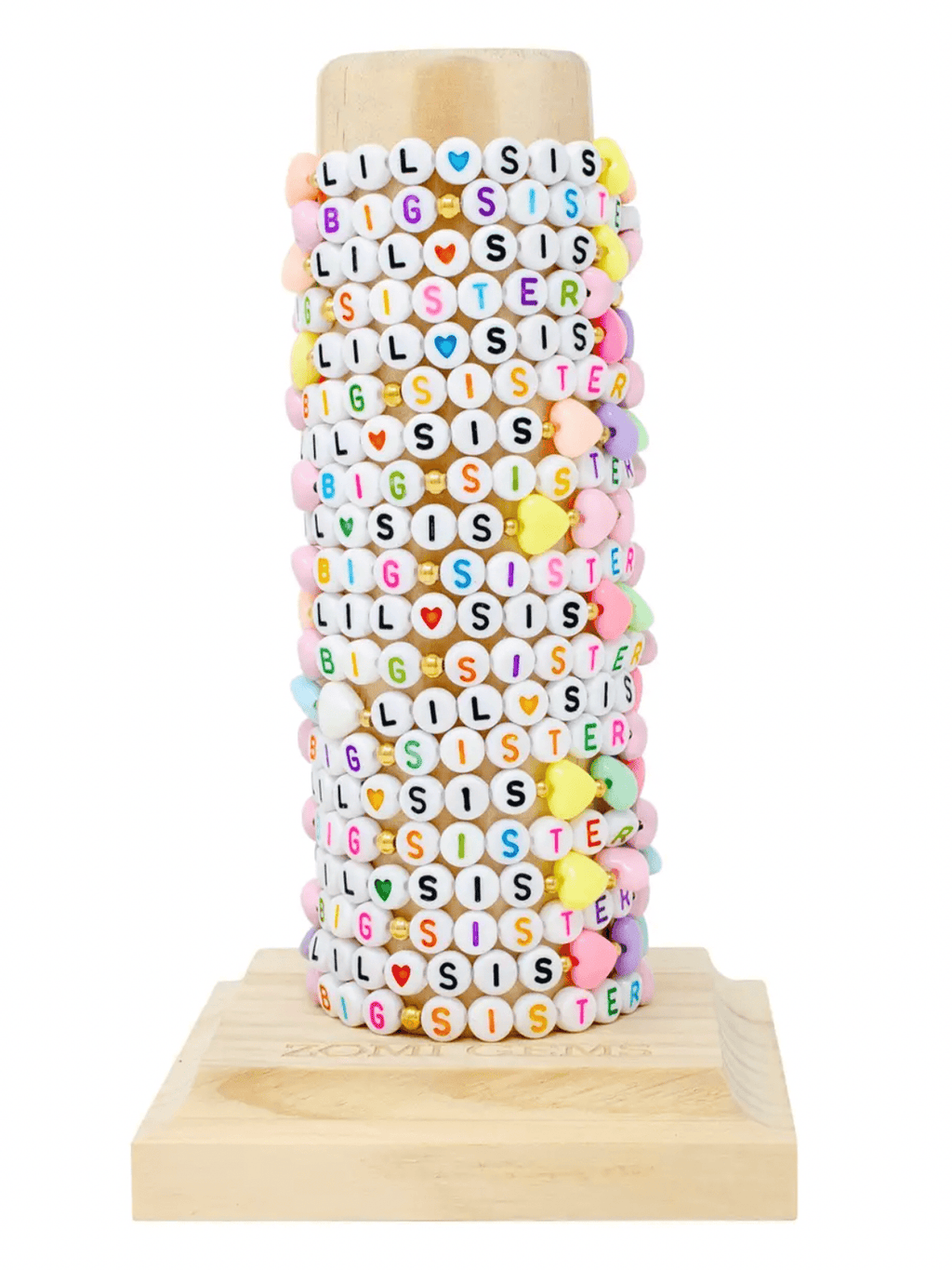 Big Sis/Lil Sis Hearts Bracelet Tower
