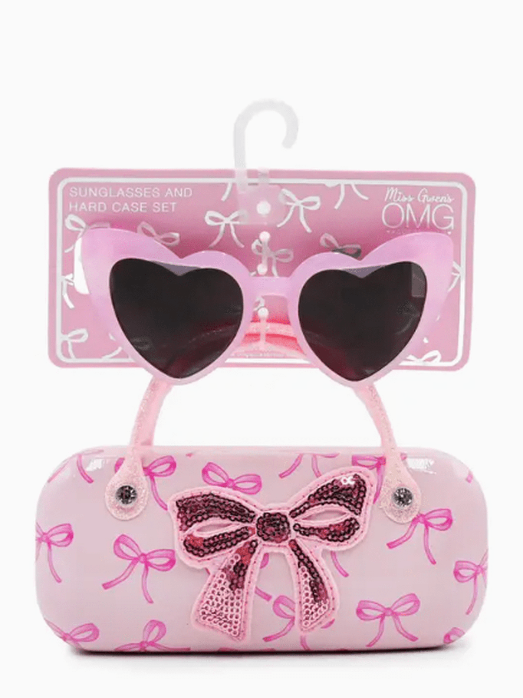 Bow Printed Case and Sunglass