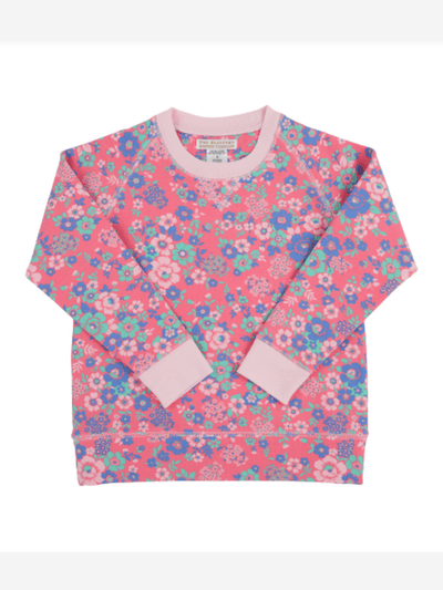 Cassidy Comfy Crewneck - Mt Paran Mini Flora/Palm Beach Pink