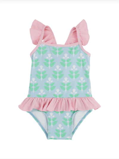 St. Lucia Swimsuit - Hanover Hand Block Buckhead Blue /Palm Beach Pink