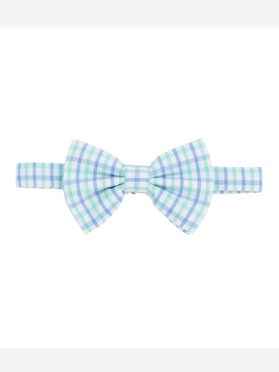 Baylor Bowtie - Sunrise Blvd Blue and Turks Teal Check