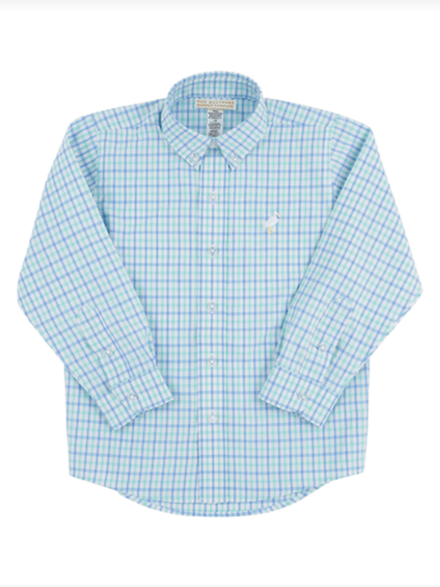 Dean's List Dress Shirt - Sunrise Blvd Blue & Turks Teal Chandler Check/Multicolor