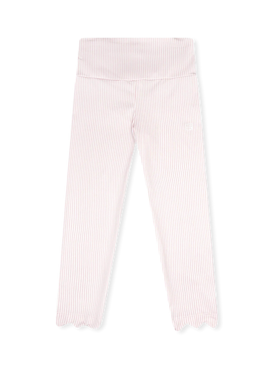 Sadie Scalloped Legging - Cotton Candy Pink Stripe