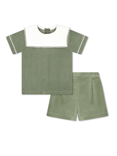 Christian Short Set - Leyland Green Velvet