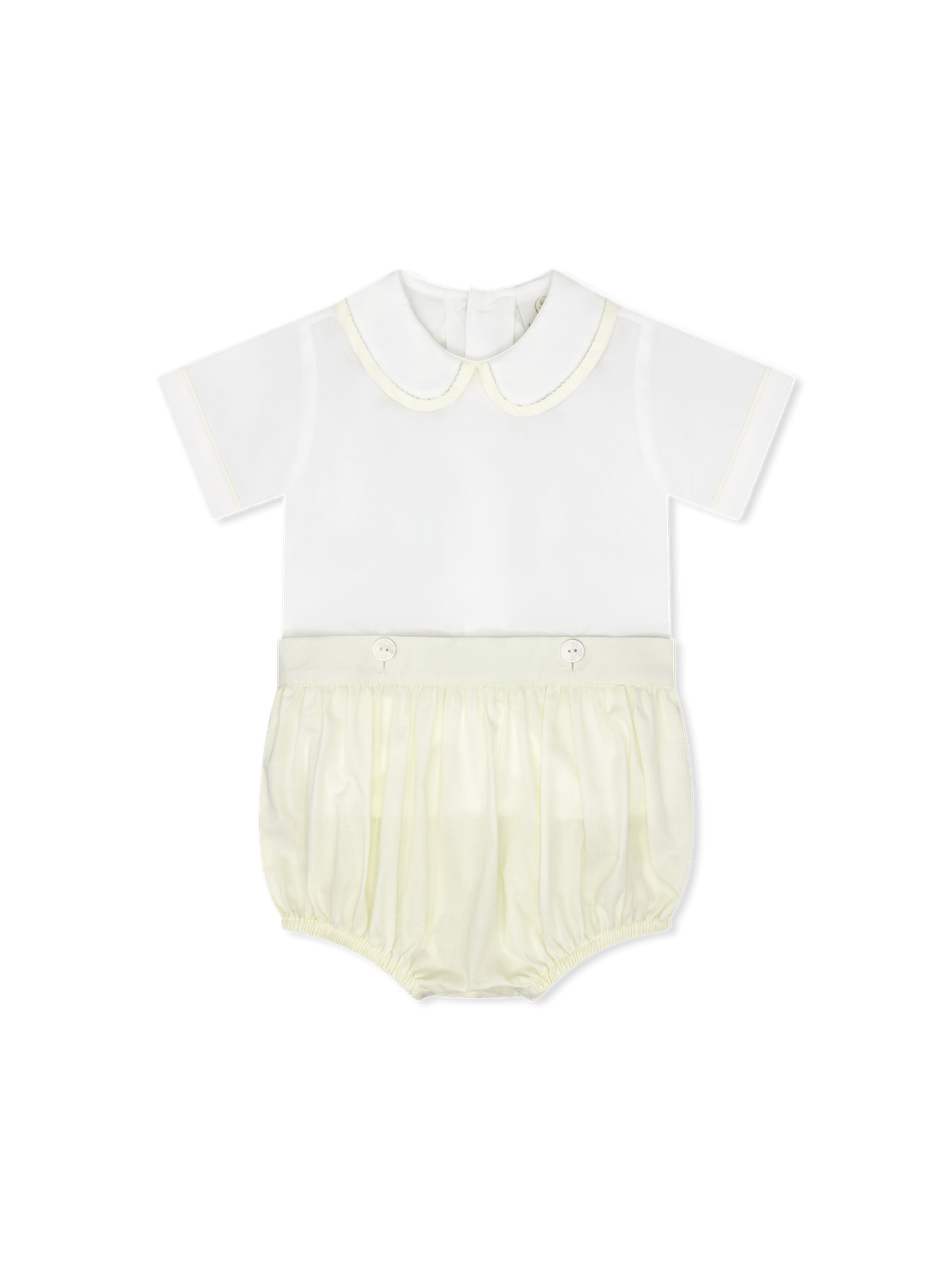 Brody Button On - Blessings Yellow Batiste - Posh Tots Children's Boutique