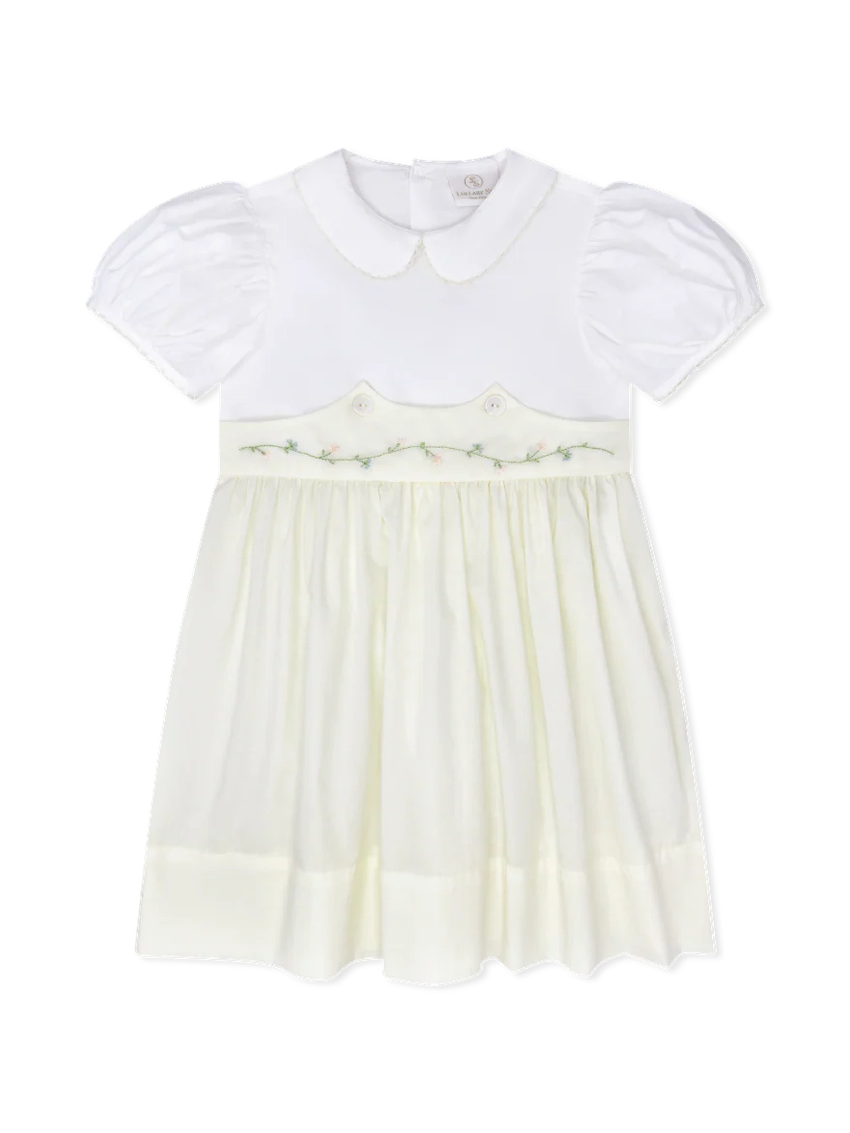 Sundays Best Dress - Blessings Yellow Batiste - Posh Tots Children's Boutique