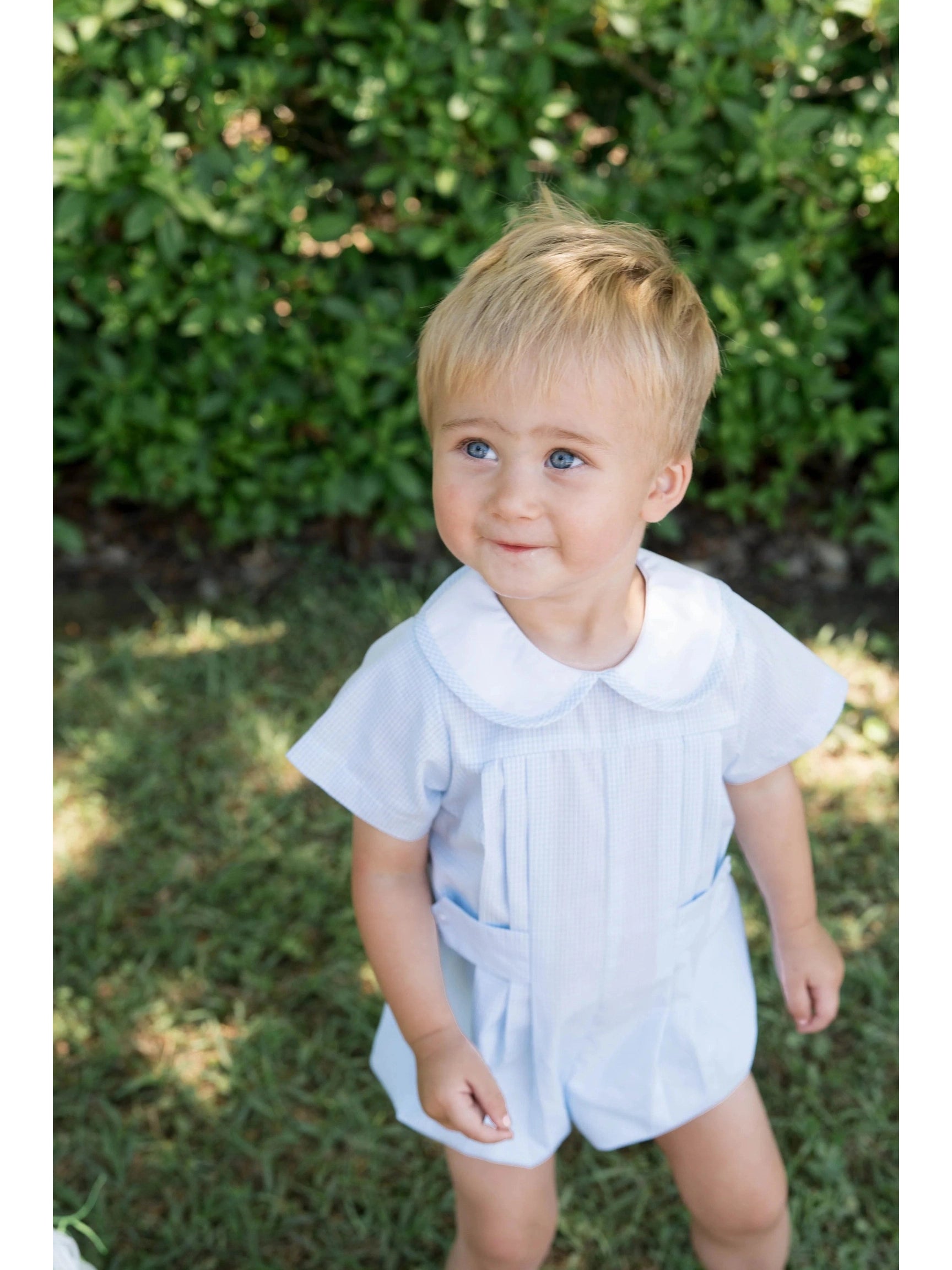 PRE-ORDER Andrew Bubble - Baker Blue Minigingham