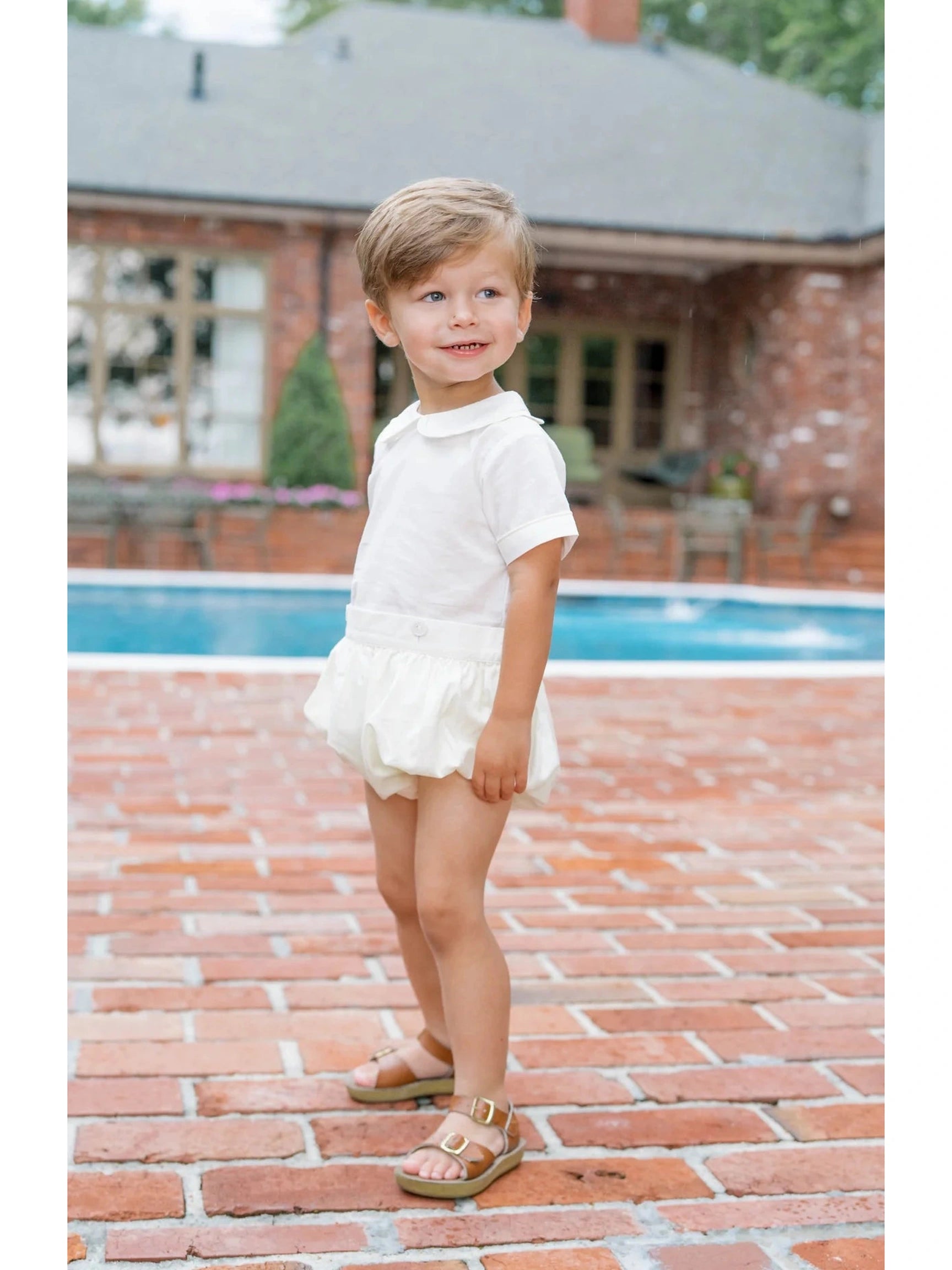 Brody Button On - Blessings Yellow Batiste - Posh Tots Children's Boutique