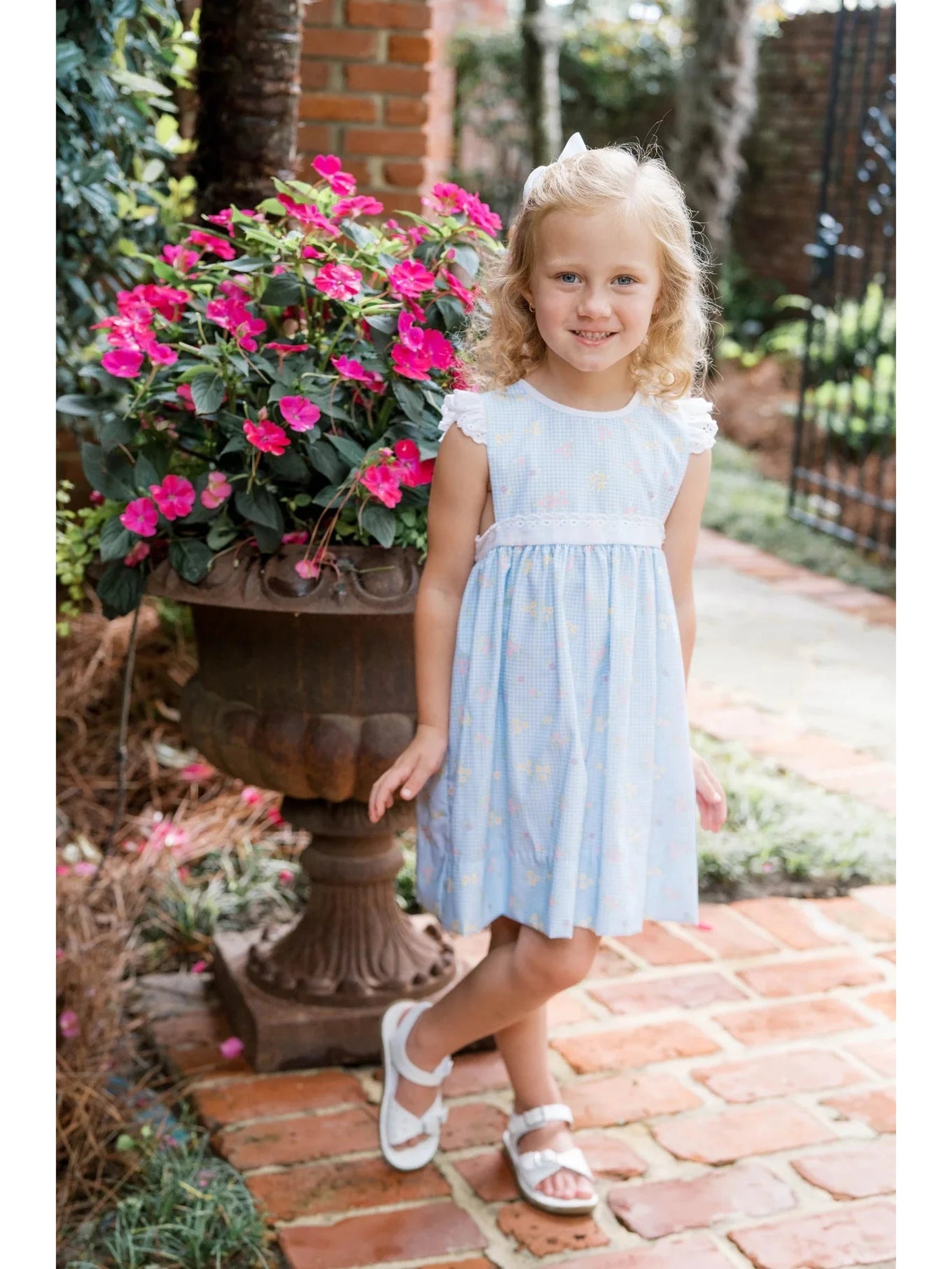 PRE-ORDER Pinafore Dress - Spring Time Blooms