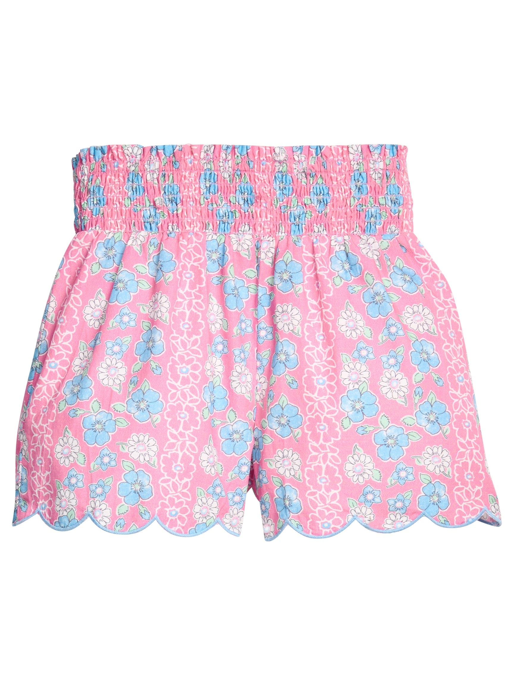 Shirred Shorts - Spring Marguerite Floral