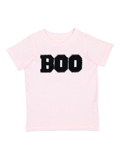 BOO PATCH HALLOWEEN SHORT SLEEVE T-SHIRT - BALLET