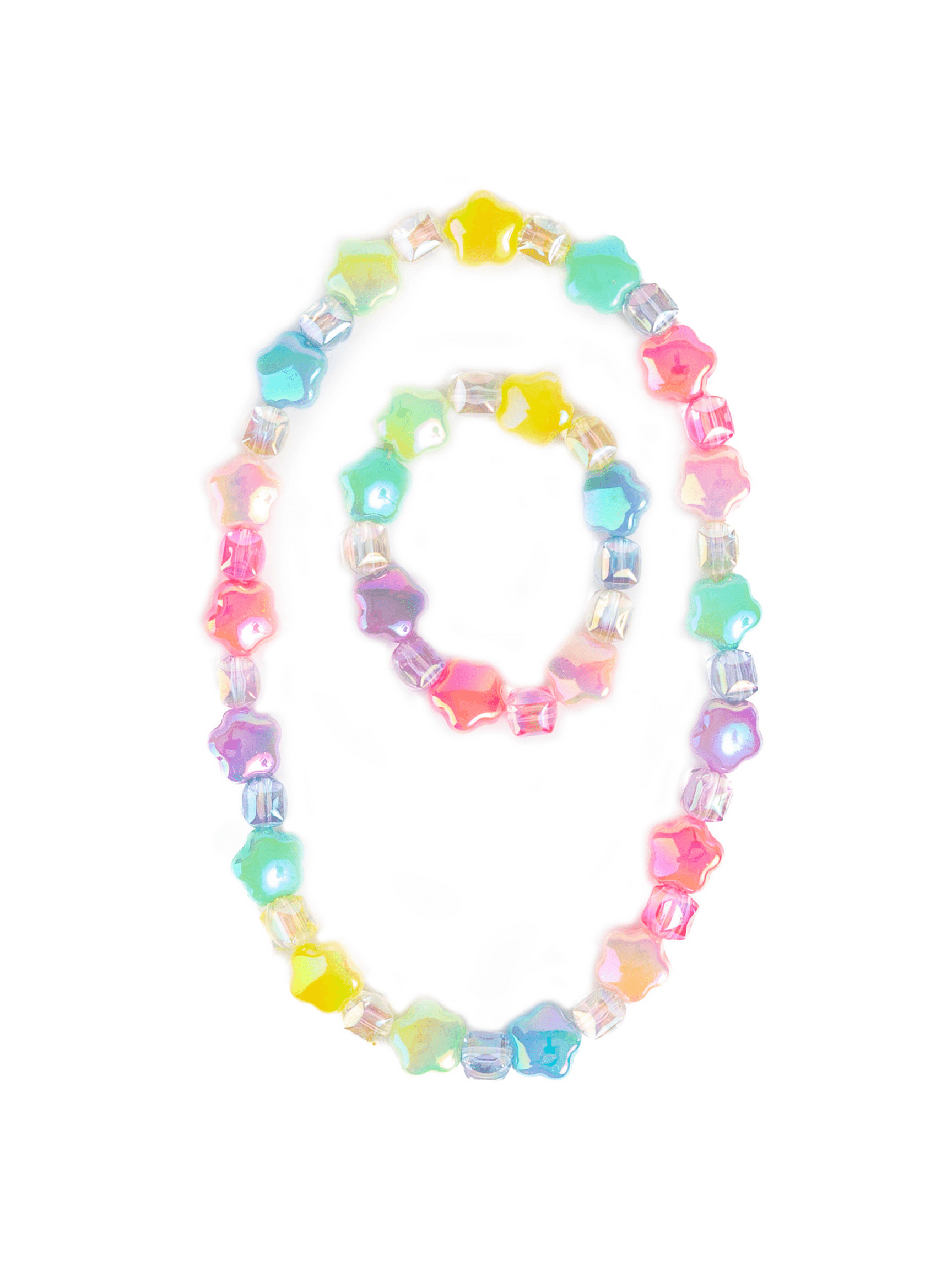 Wish Upon a Rainbow Star Necklace & Bracelet Set