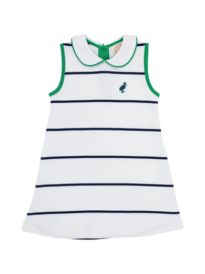 Sleeveless Maude's Peter Pan Collar Dress - Worth Avenue White/Nantucket Navy/Kiawah Kelly