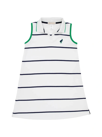 Sleeveless Maude's Polo Dress - Worth Avenue White/Nantucket Navy/Kiawah Kelly