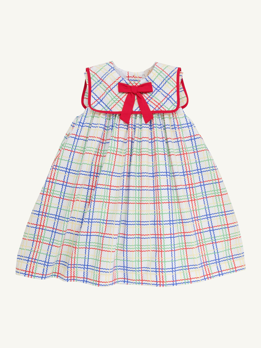 Sleeveless Stewart's Square Collar Dress