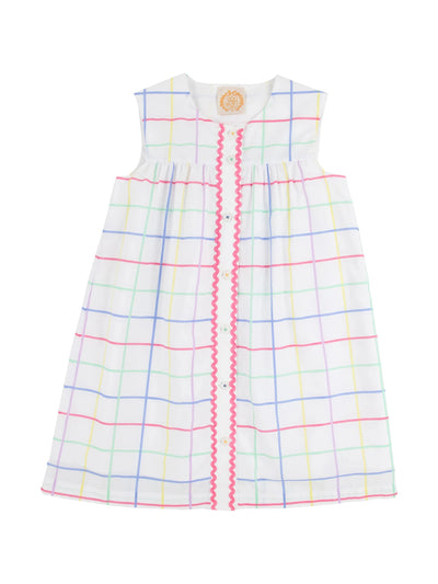 Sleeveless Tabitha's Teacher's Pet Dress - Water Street Windowpane