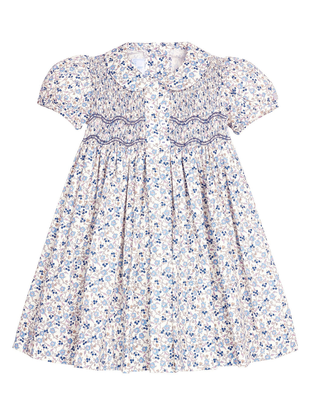 Smocked Bridget Dress - Wisteria Floral