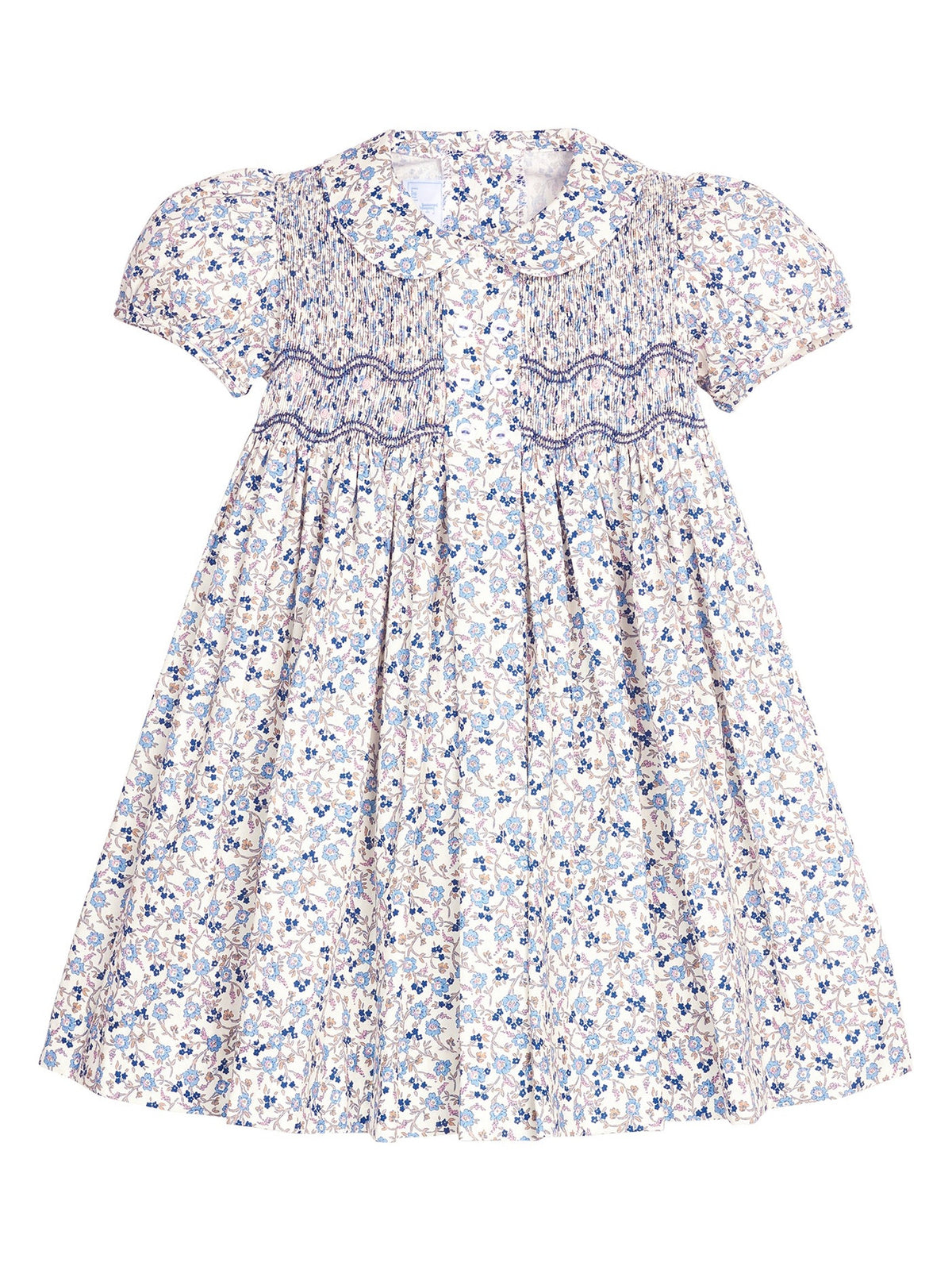 Smocked Bridget Dress - Wisteria Floral
