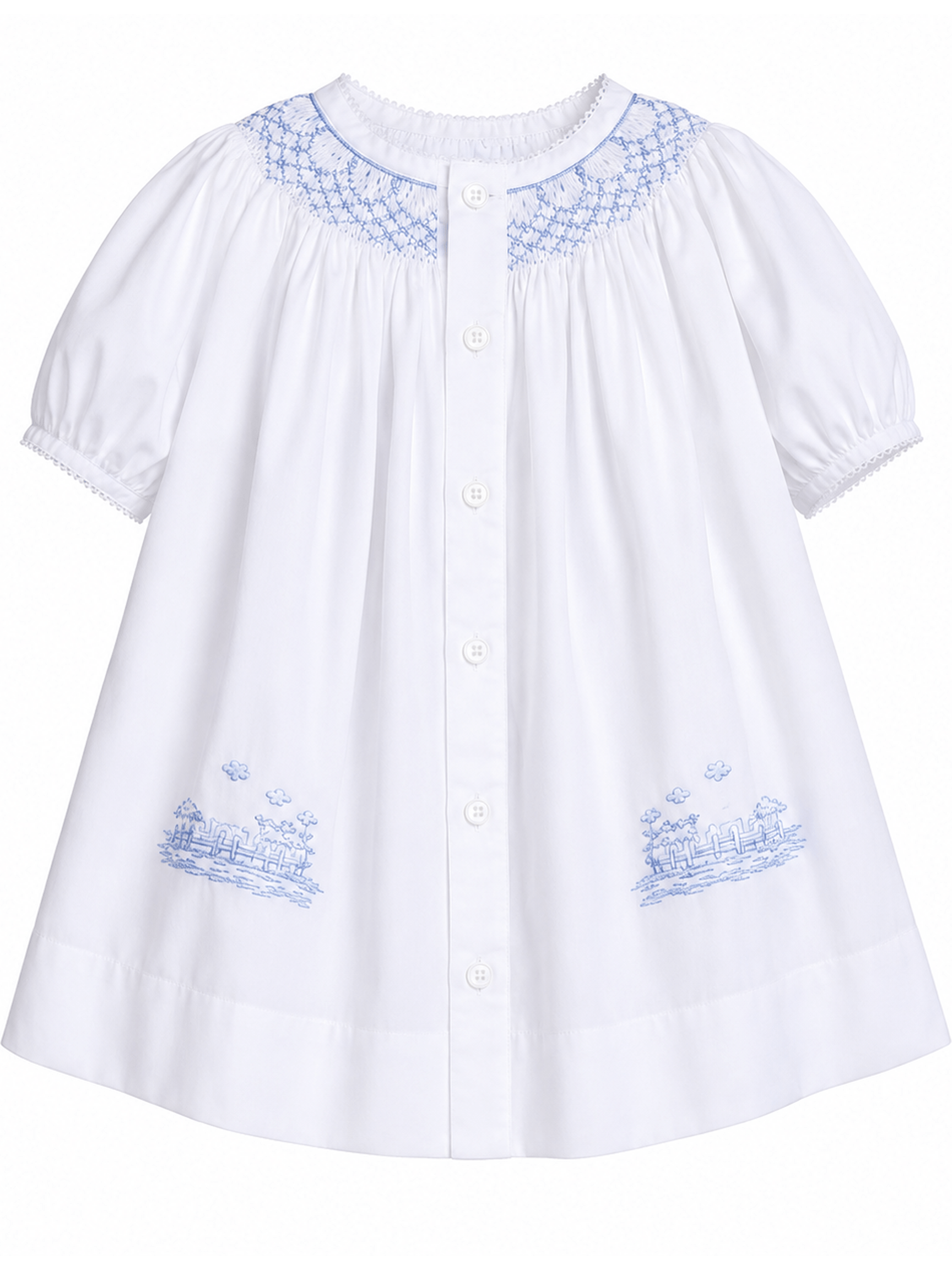 Smocked Heirloom Gown - Trains