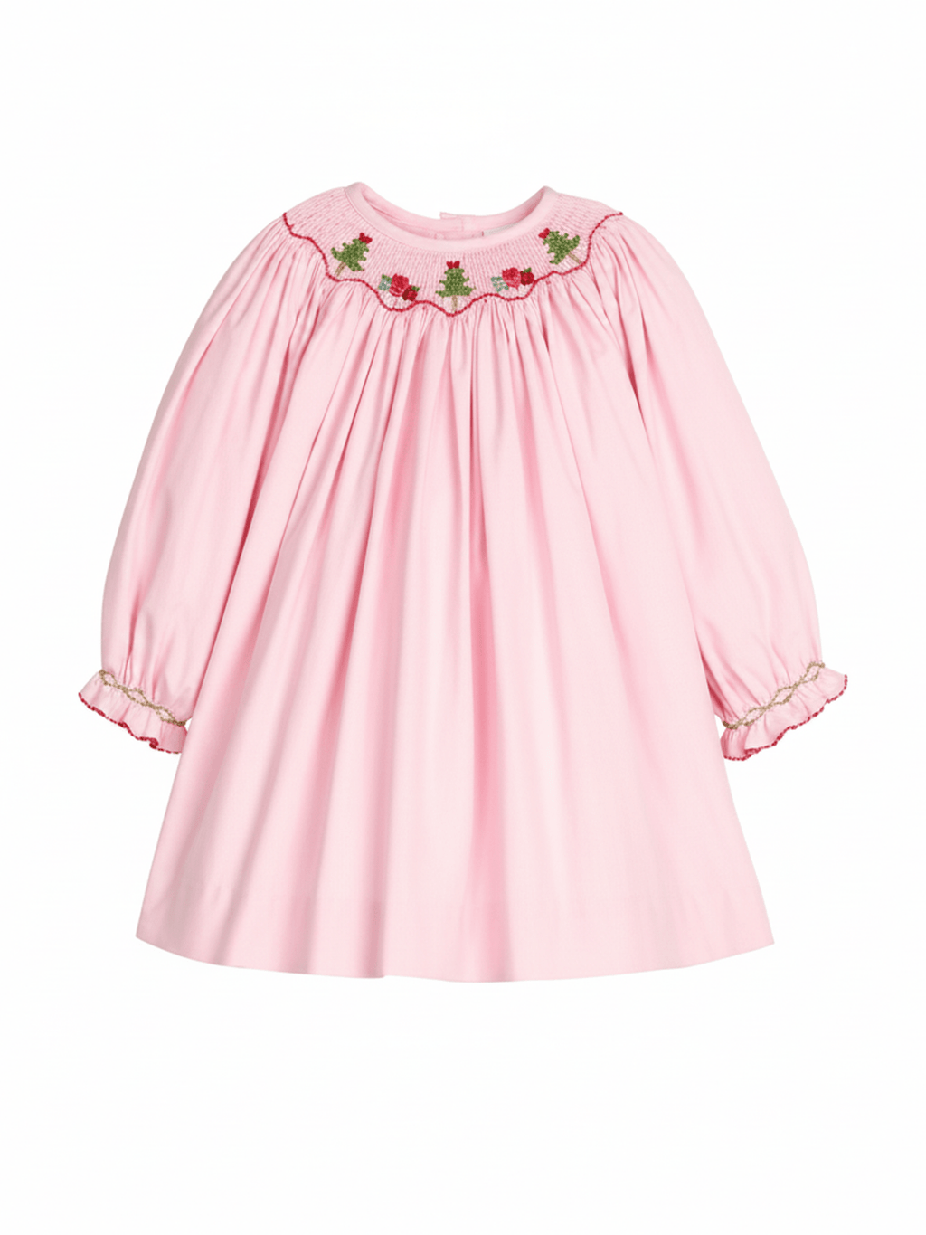 Smocked Bishop Dress - Holly Days