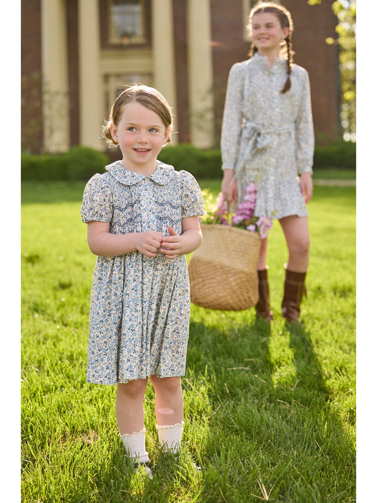 Smocked Bridget Dress - Wisteria Floral
