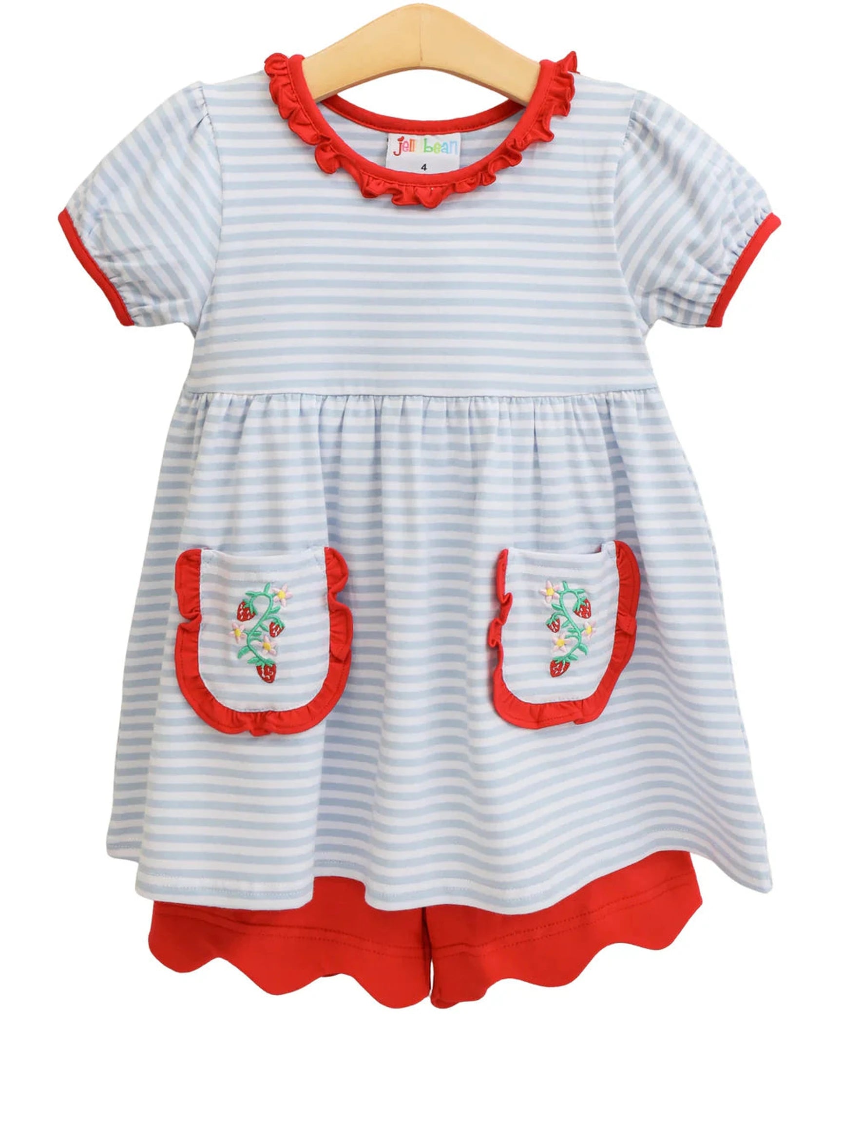 So Berry Sweet Scallop Short Set