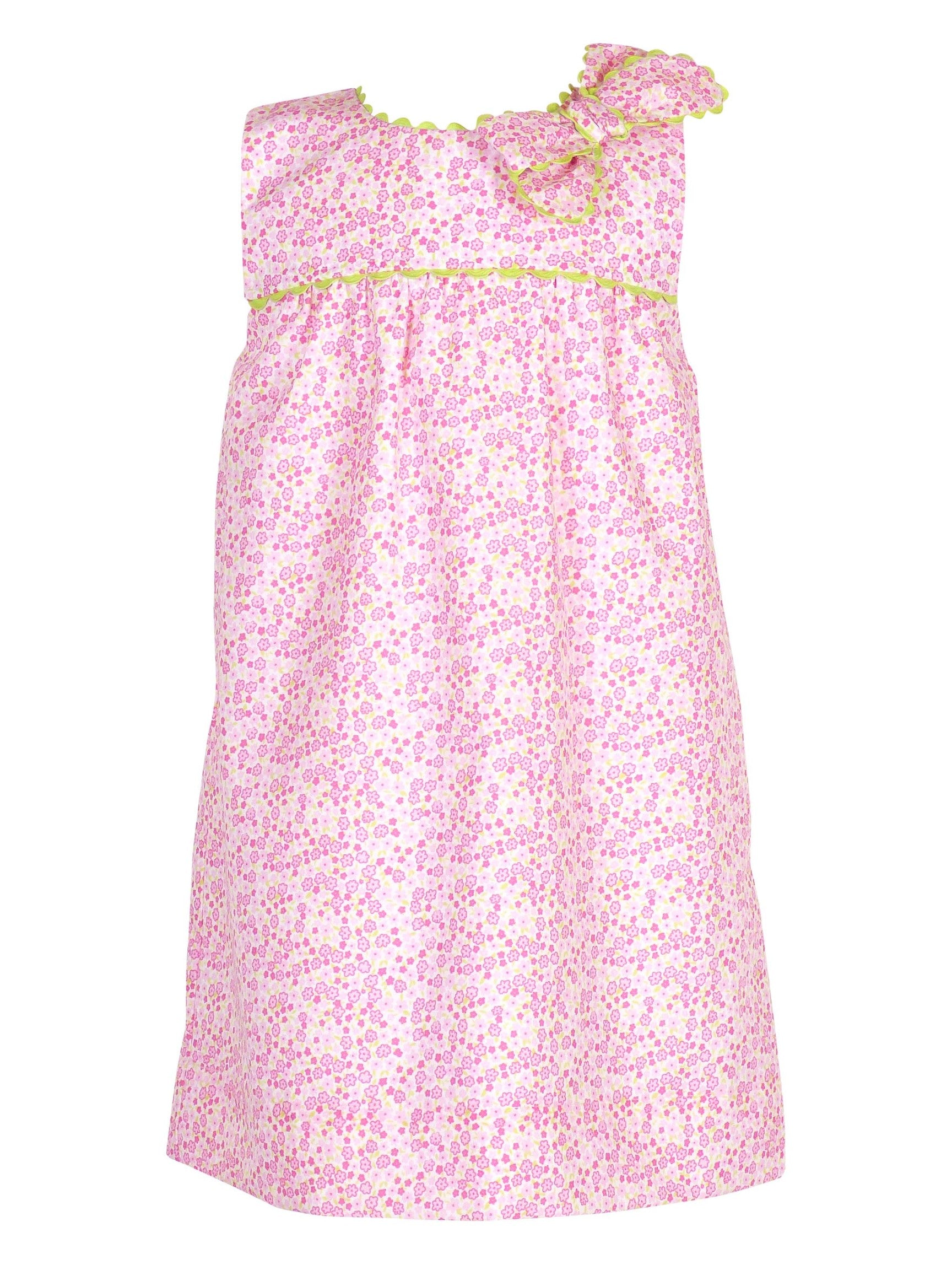 Annie Bow Dress - Spring Bouquet