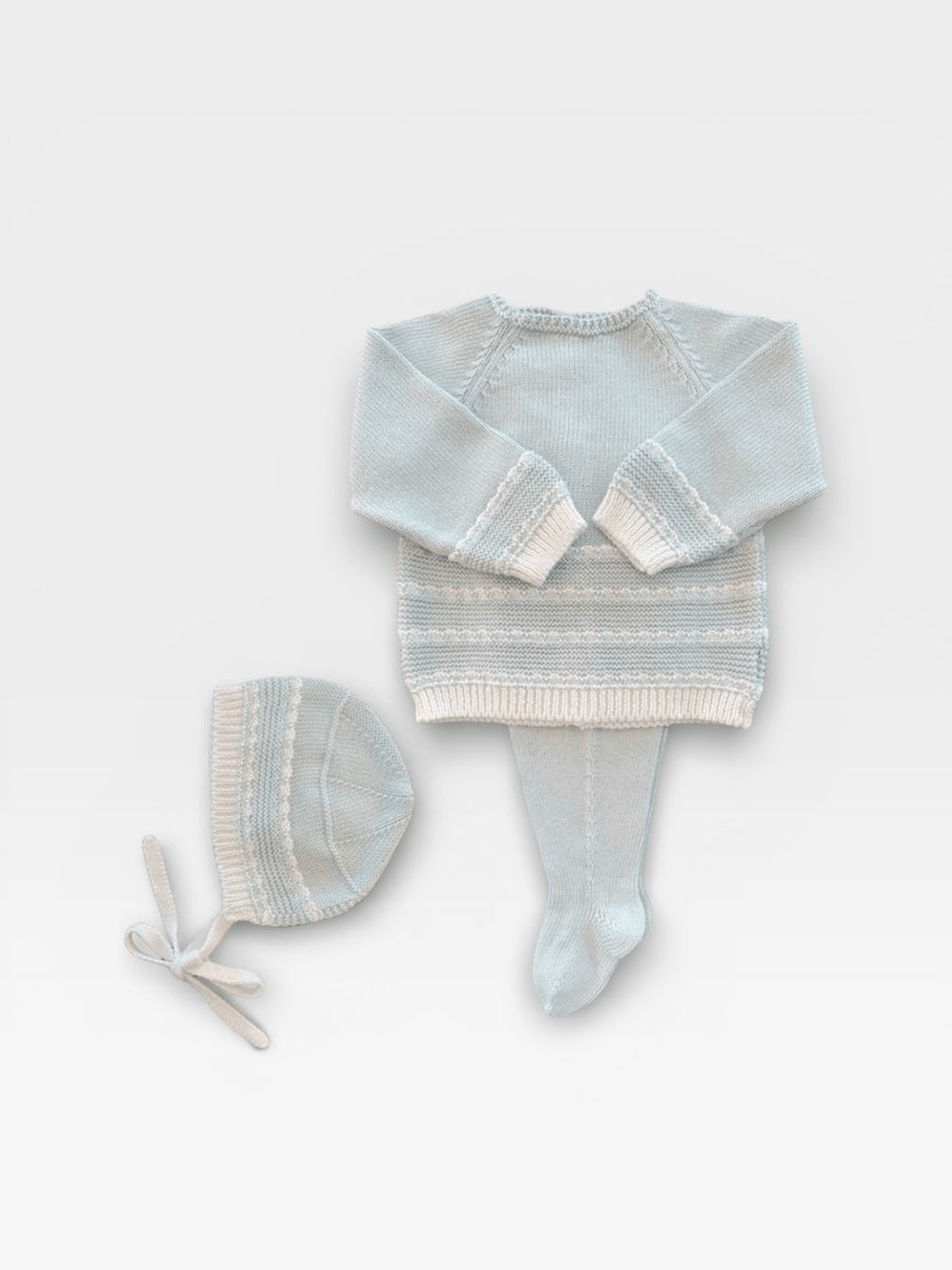 Stripe Layette Three Piece Set Boy