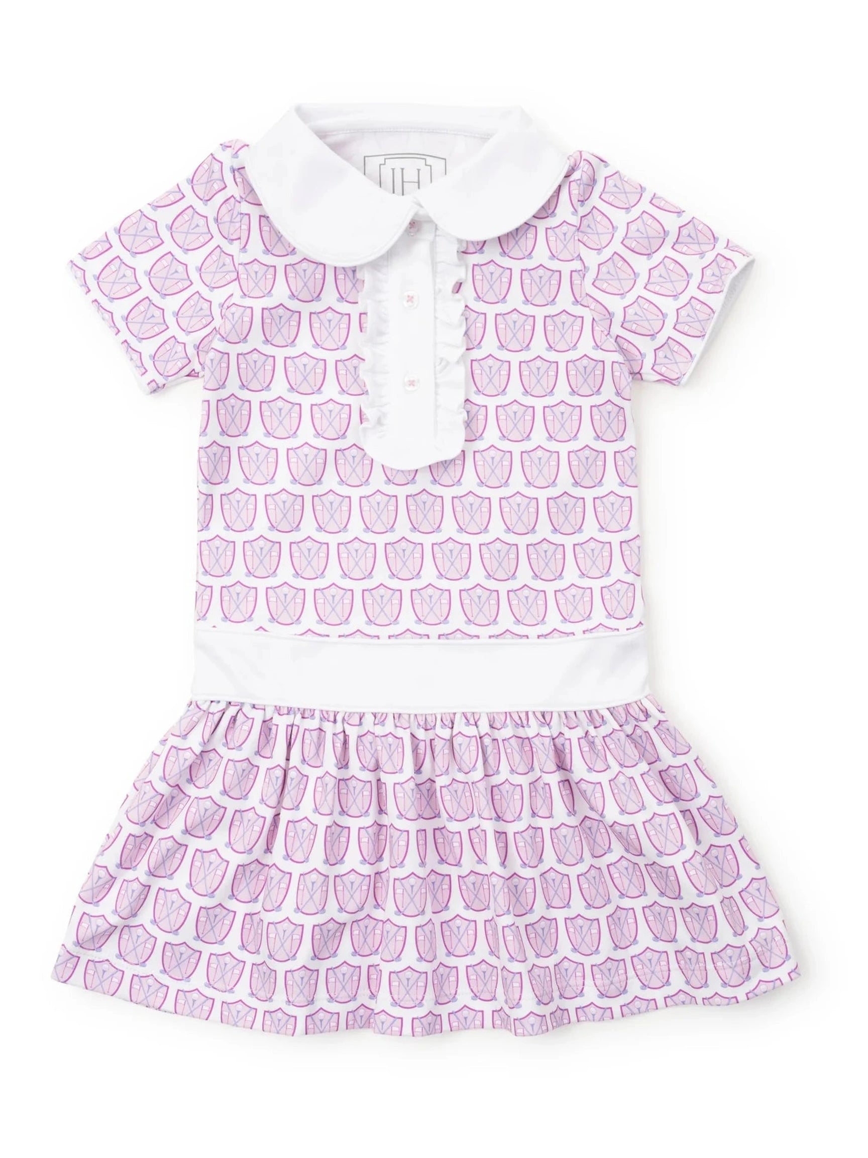 Svdnev Girls' Pima Cotton Dress - Golf Crest Pink