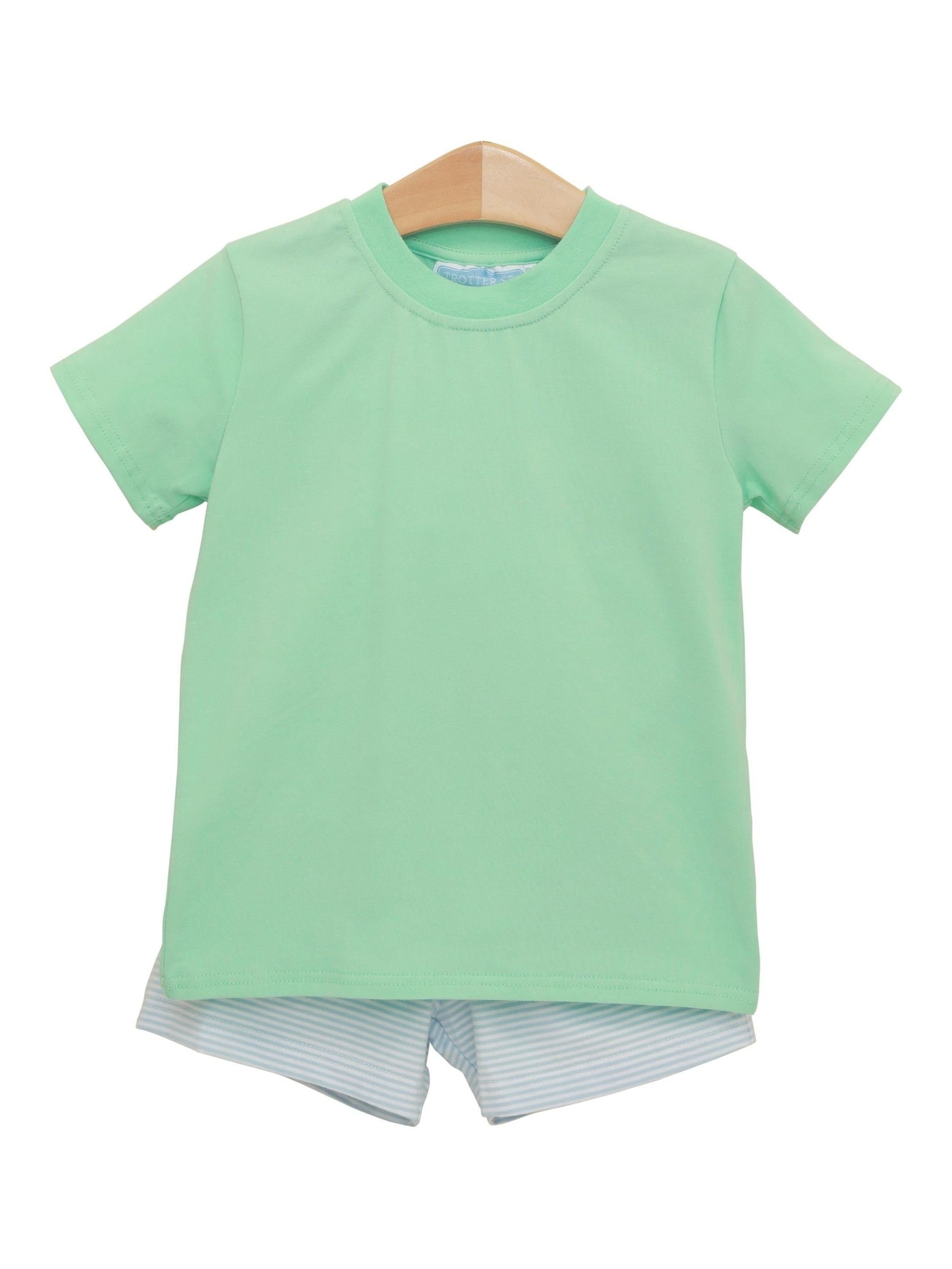 PRE-ORDER Shepherd Short Set - Light Blue Stripe/Mint