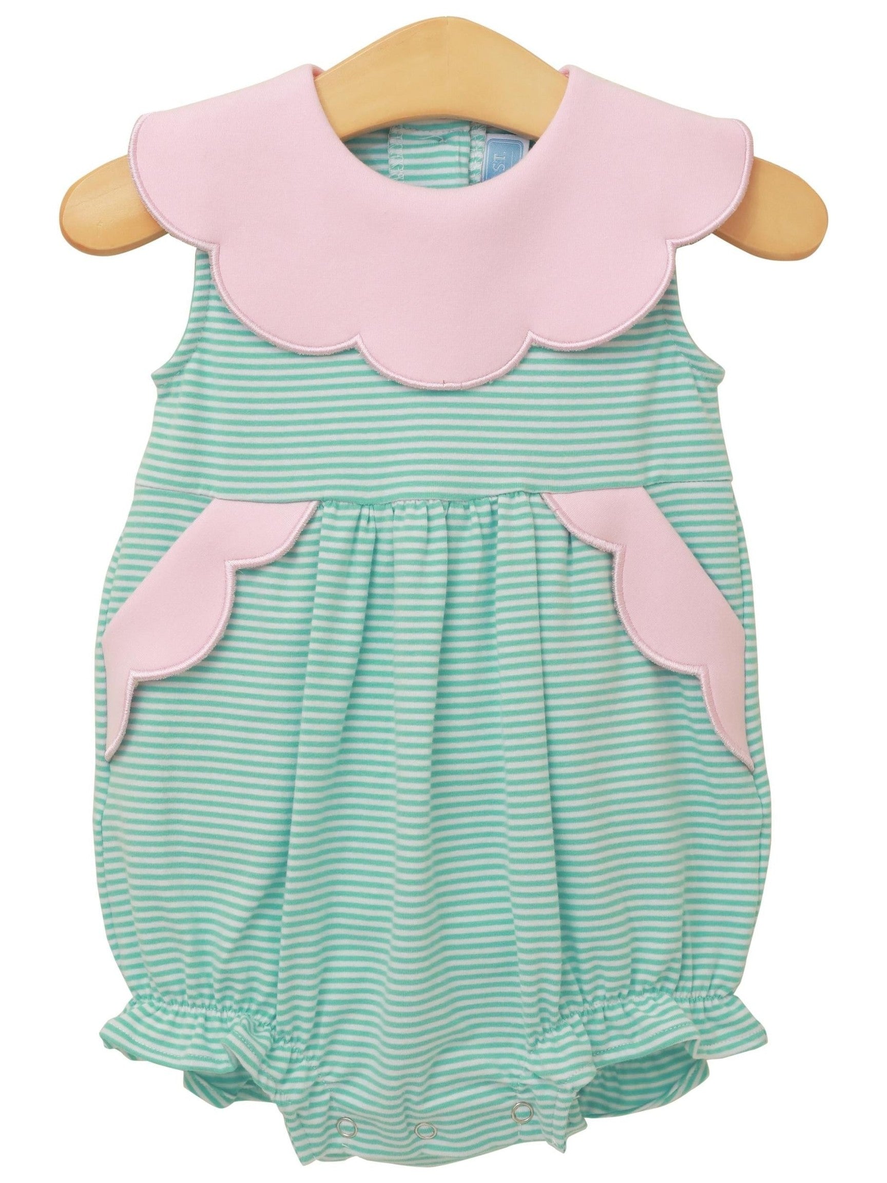 PRE-ORDER Penelope Bubble - Mint Stripe/Light Pink