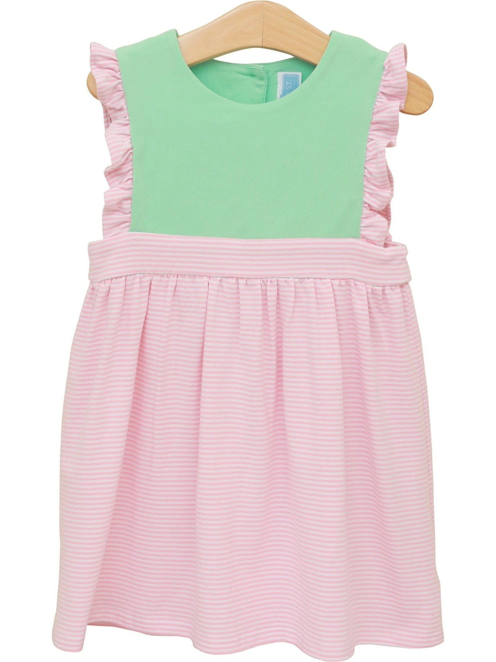 PRE-ORDER Frances Dress - Light Pink Stripe/Mint