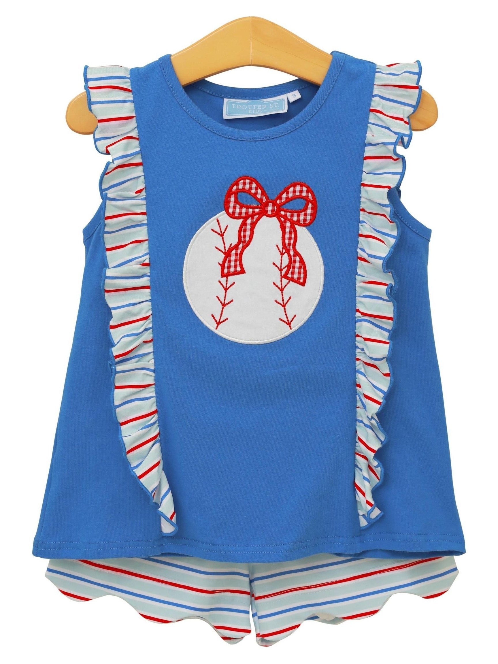 PRE-ORDER Play Ball Ruffle Short Set