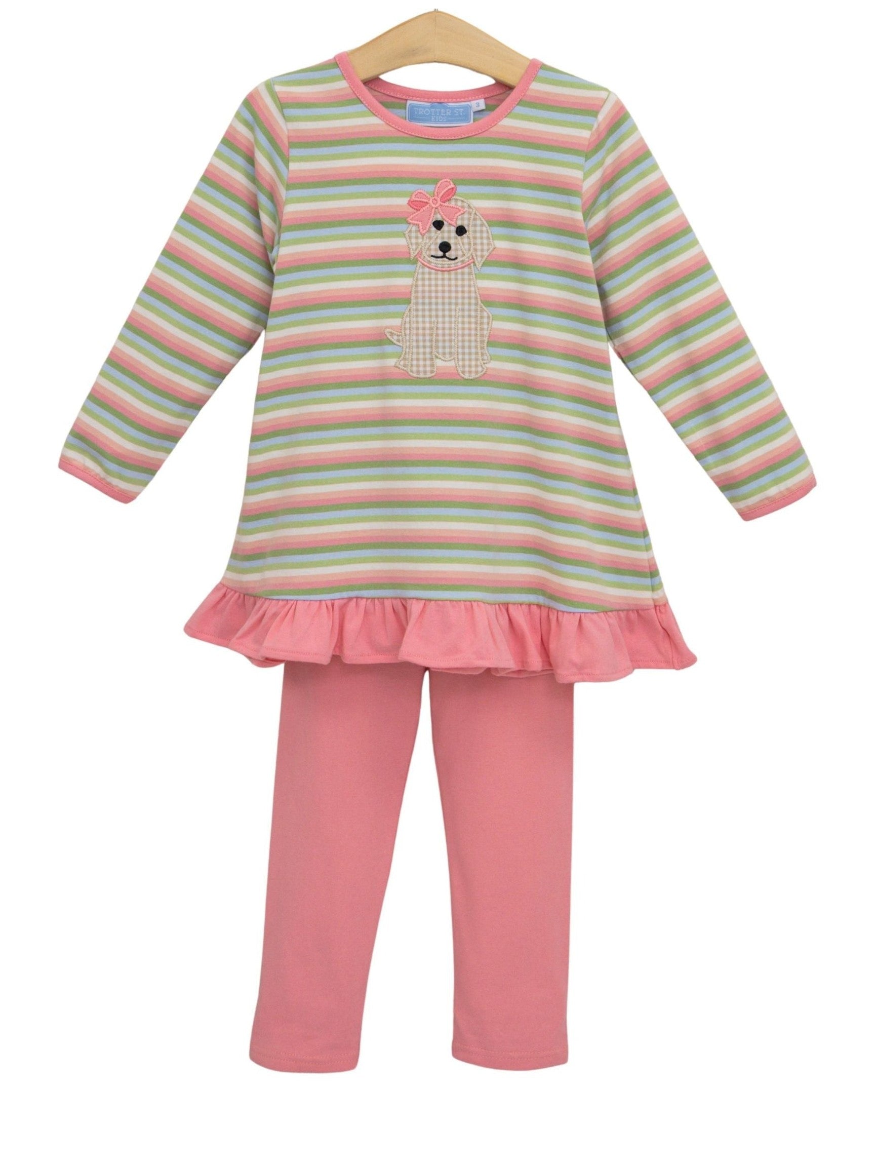 Puppy Ruffle Pant Set