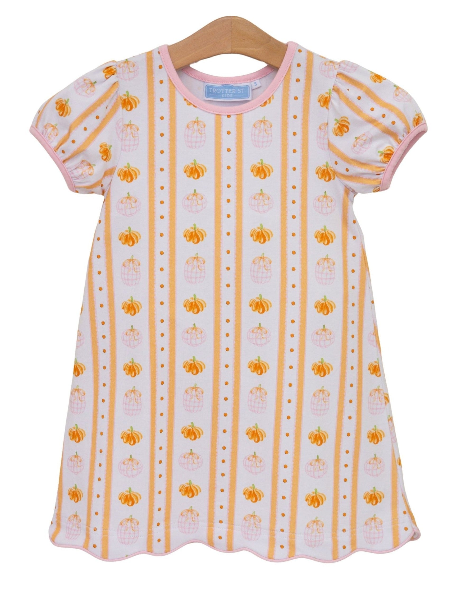 Pumpkin Patch Scalloped Dress
