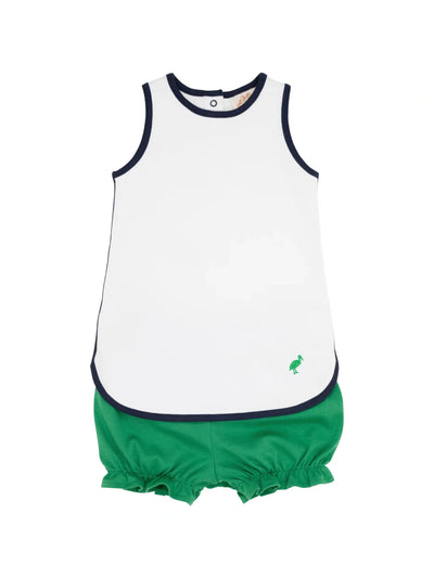 Taffy Tennis Dress - Worth Avenue White/Nantucket Navy/Kiawah Kelly Green