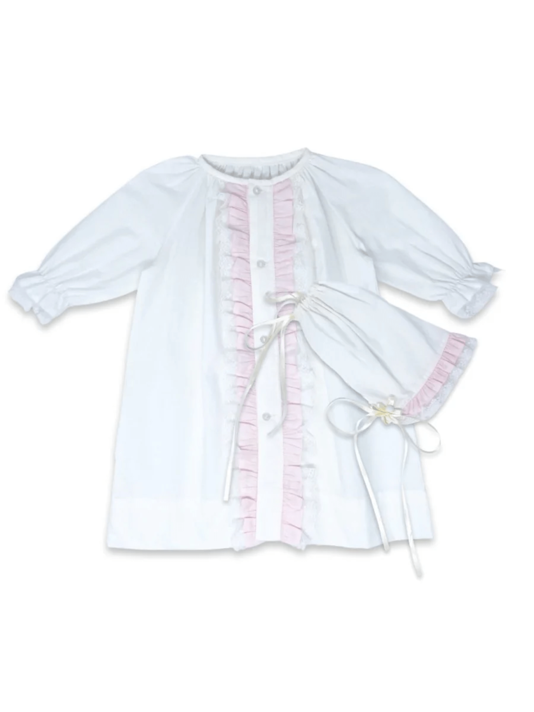 Timeless Daygown Set - Blessings White/Pink