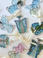Tiny Wings III Baby Angel Acrylic Christmas Ornament - Wreath Charm
