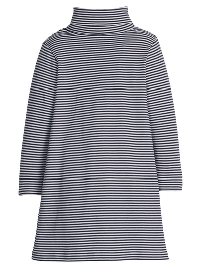 Turtleneck Dress - Navy Stripe