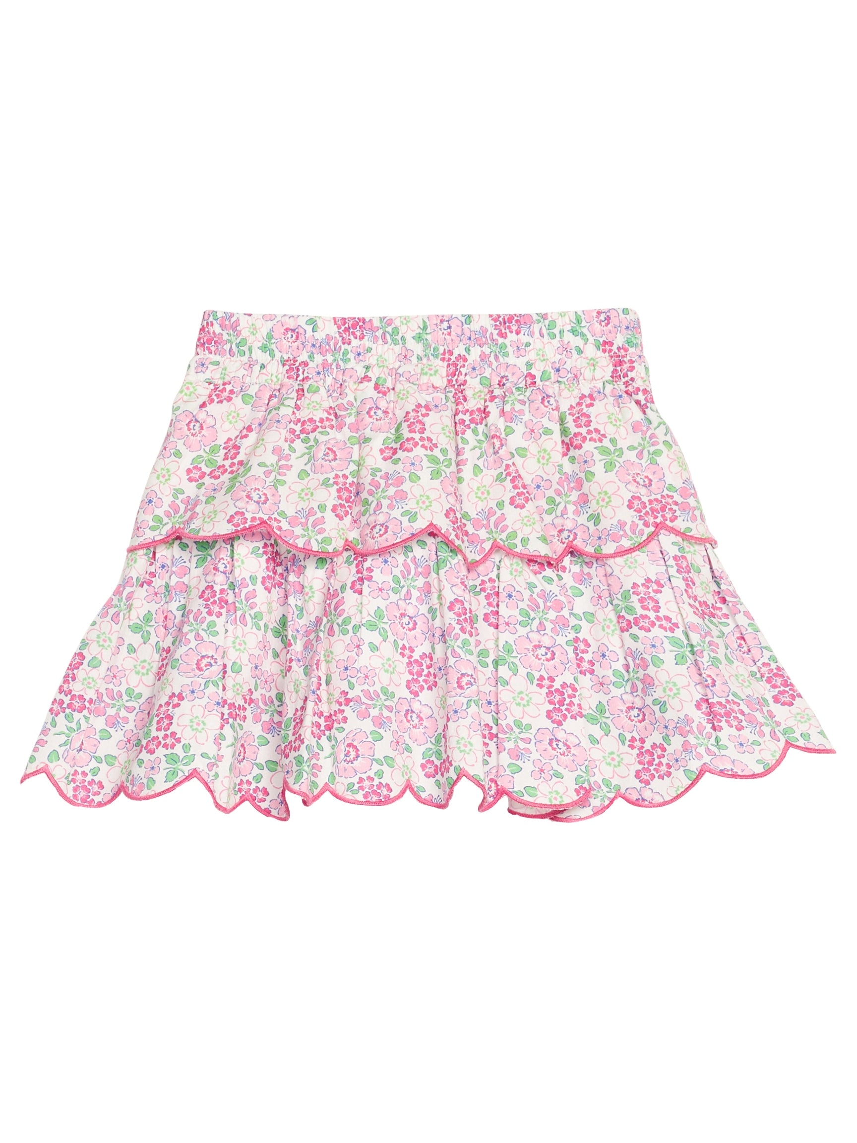 Two Tiered Skort - Pink Bloomsbury Blossoms