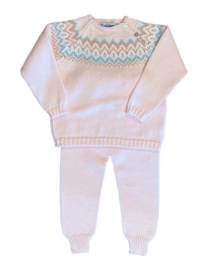 Fair Isle Herringbone Jogger Set