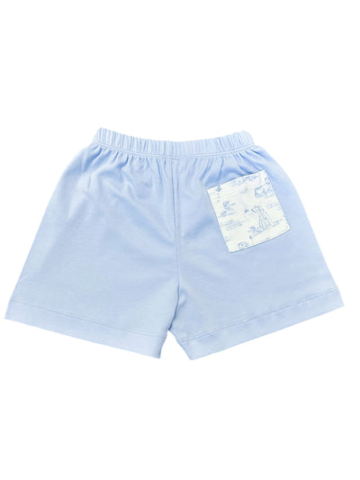 PRE-ORDER Conrad Shorts- Blue Puppy Knit