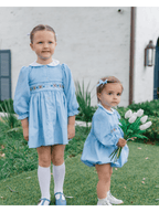 PRE-ORDER Beckett Blue Flowers Girl Bubble