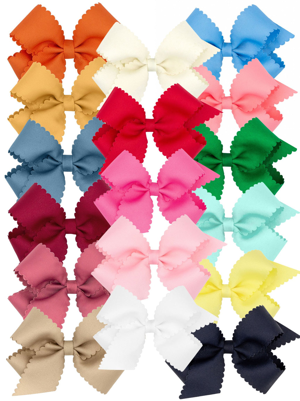 Scalloped Edge Grosgrain Bow