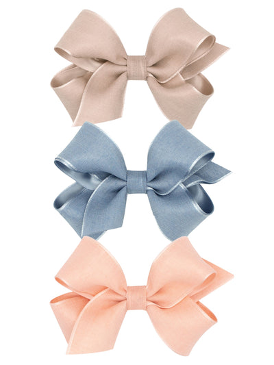 Canvas Linen and Satin Bow