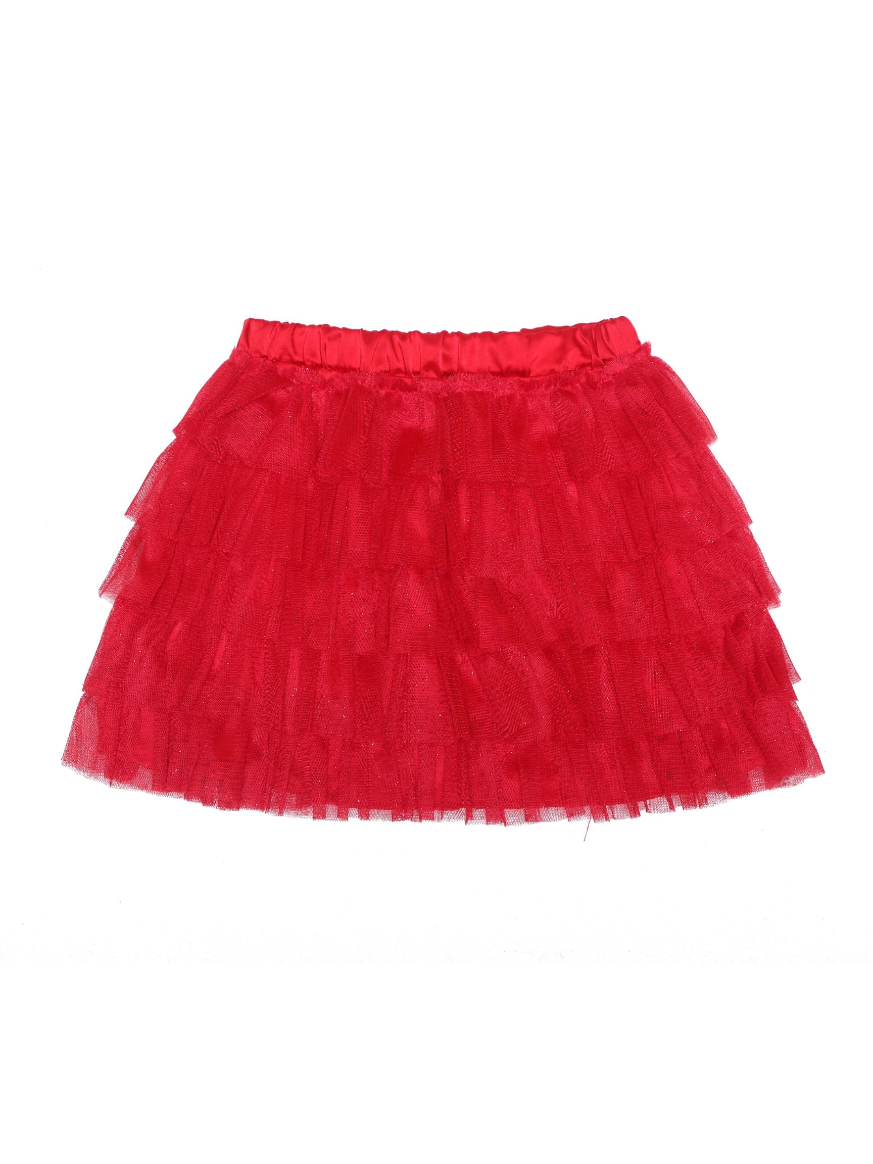 Red Ruffle Skirt