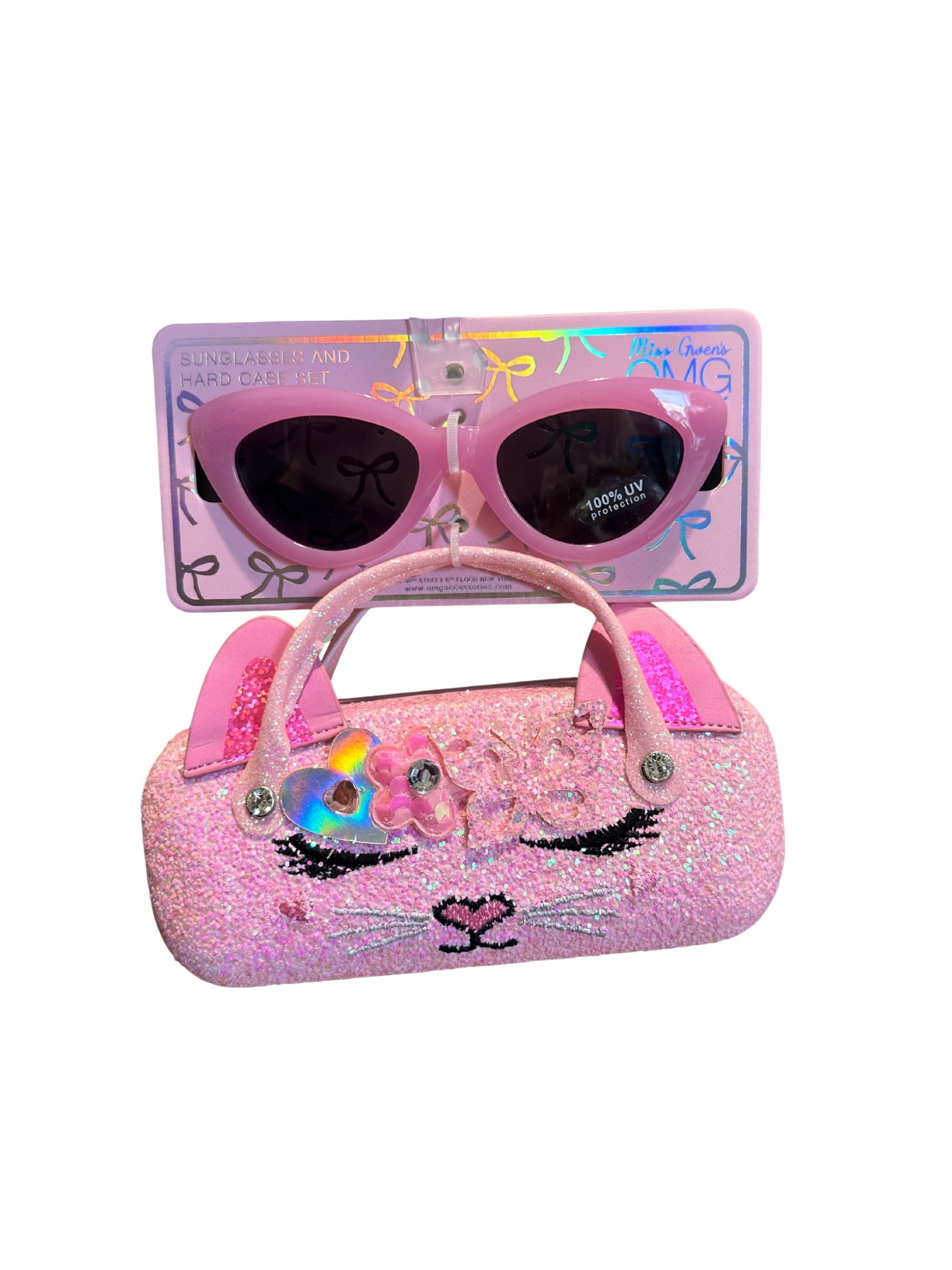 Glitter Kitty Case and Sunglasses - Posh Tots Children's Boutique